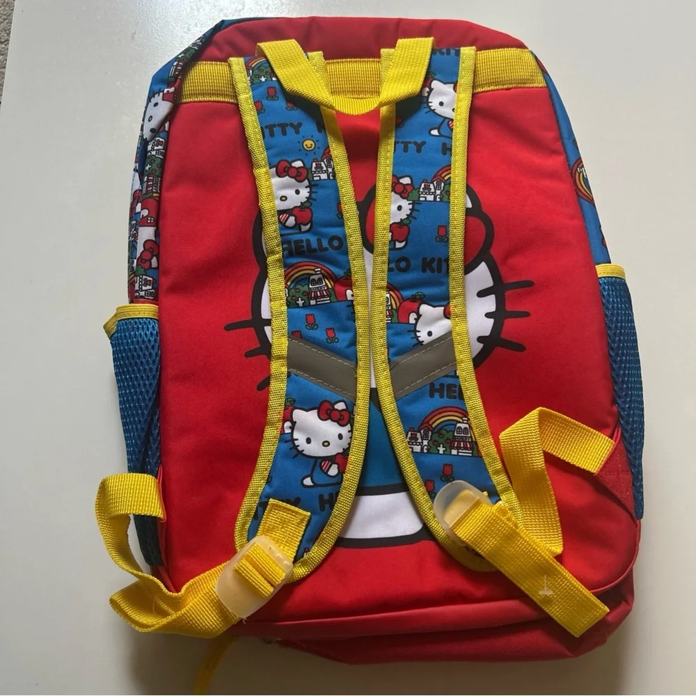 Hello Kitty Multi Color 4-Piece 17” backpack set with lunch box and more NWT